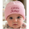 KW113: Baby Embroidered Little Sister Knitted Hat (Newborn -3 Months)
